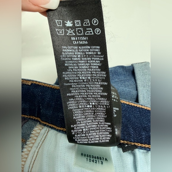 7 For All Mankind Mid Roll Denim Shorts - Picture 5 of 9